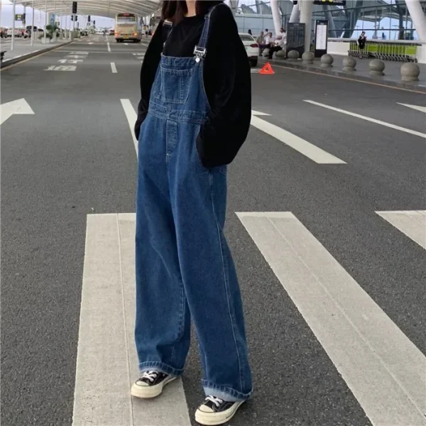 Autumn 2024 New Korean-Style Loose-Fit Straight-Leg Jeans High-Waisted Slimming Bell Bottoms Trendy Women's Pants - AliExpress 200000345 - Image 2