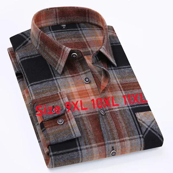 Oversize 11XL 10XL 9XL Plaid Flannel Shirts For Men Long Sleeve Cotton Fashion Casual Soft Standard-Fit Man Shirt Blouse Clothes - AliExpress 200000343