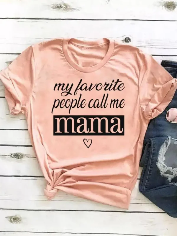 Clothing Summer Top Fashion Short Sleeve Print T Shirt Tee Letter Mom Mama Love Trend Basic Women Clothes Graphic T-shirt - AliExpress 200000345