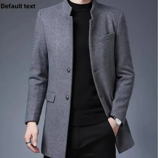 Winter Thickened Woolen Overcoat Stand Collar Men's Western Style Loose Fit Marriage Gown Sengkuan Jacket For Father-Son Wedding - AliExpress 200000343 - Image 4