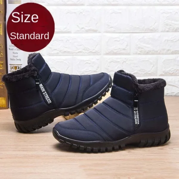 Winter men's snow boots, double zippered waterproof shoes rain boots fishing Winter Warm Boots men's boots - AliExpress - Image 3