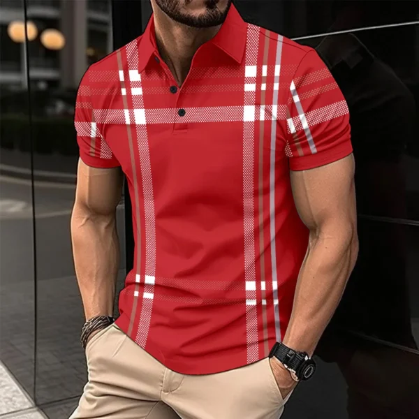 Summer's Best-Selling Men's Striped POLO Shirt, Men's T-Shirt Casual Comfort, Street Style Men's Top, The Perfect Gift For Men - AliExpress 200000343 - Image 4