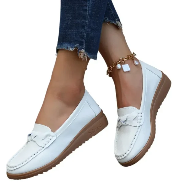 Ladies Shoes 2024 Brand Loafers Women's High Heels Fashion Slip-on Office and Career Hot Sale Round Toe Plus Size Flat Low Heels - AliExpress 322 - Image 6