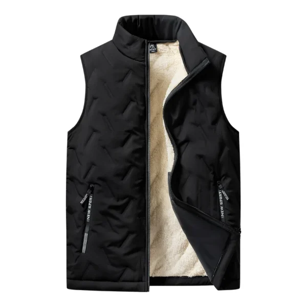 Autumn and winter fashion men's cotton vest jacket casual multifunctional plus size warm standing collar sleeveless men's top - AliExpress 200000343 - Image 4