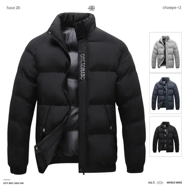 Autumn/Winter Men's Cotton Coat 2022 New Trendy Fleece-Lined And Thickened Korean Version Slims Down Your Silhouette Cotton-Padd - AliExpress 200000343