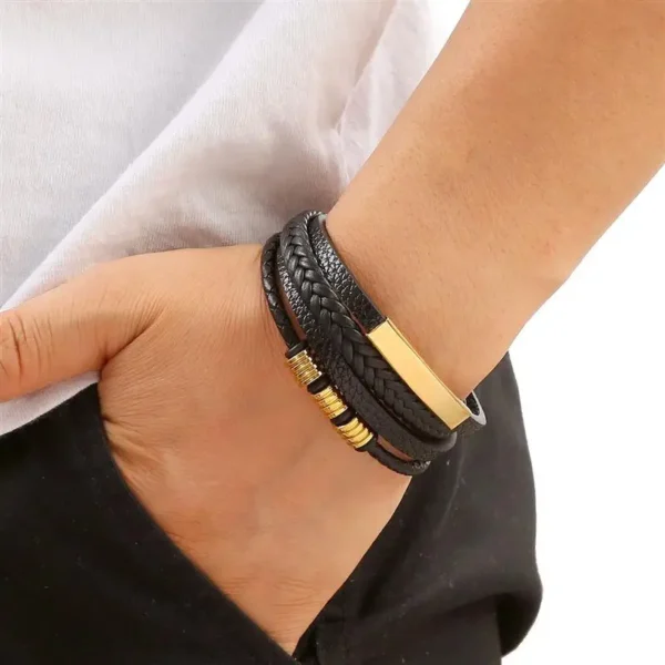 Classic Men's Leather Bracelet New Style Hand-woven Multi-layer Combination Accessory Fashion Man Jewelry Wholesale Dropshipping - AliExpress 36 - Image 4