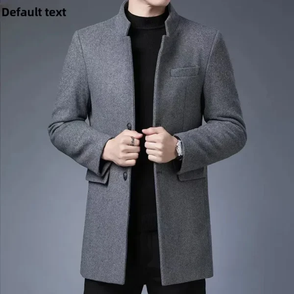 Winter Thickened Woolen Overcoat Stand Collar Men's Western Style Loose Fit Marriage Gown Sengkuan Jacket For Father-Son Wedding - AliExpress 200000343