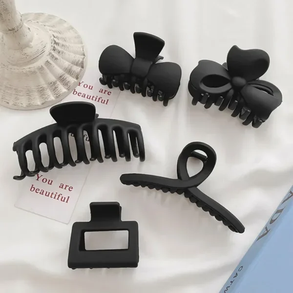 Korean Style Black Large Hair Claws Elegant Acrylic Hairpins Barrette Crab Hair Clips Headwear for Women Girls Hair Accessories - AliExpress 200000297 - Image 6