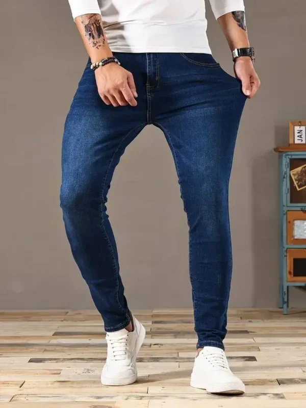 2024 Mens Slim Fit Classic Skinny Jeans Casual Street Style Comfortable Casual Mens Skinny Jeans Male Slim Fit Pencil Denim - AliExpress 200000343