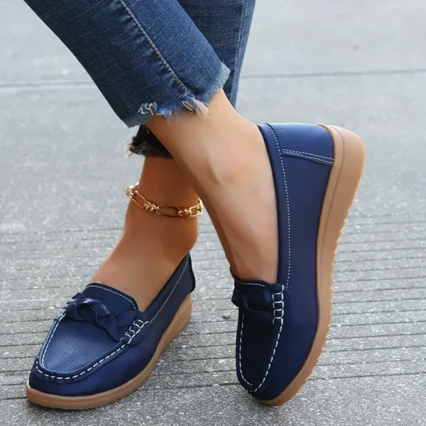 Ladies Shoes 2024 Brand Loafers Women's High Heels Fashion Slip-on Office and Career Hot Sale Round Toe Plus Size Flat Low Heels - AliExpress 322