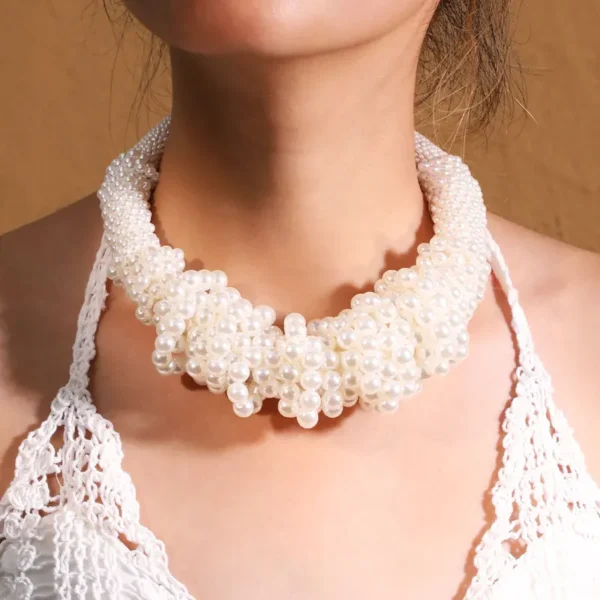 Fashion Exaggerated Individual Pearls Necklace Women Girl Trendy Vintage Wedding Party Jewelry - AliExpress 36 - Image 2