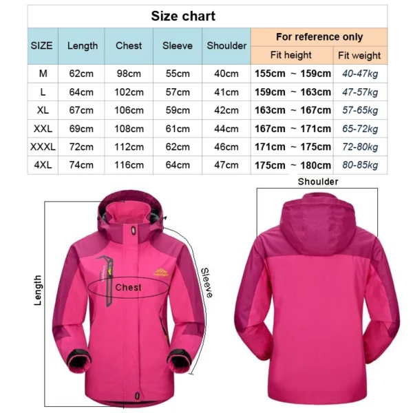 TRVLWEGO Camping Hiking Jacket Women Autumn Outdoor Sports Coats Climbing Trekking Windbreaker Travel Waterproof Purple Rosy - AliExpress 18 - Image 6