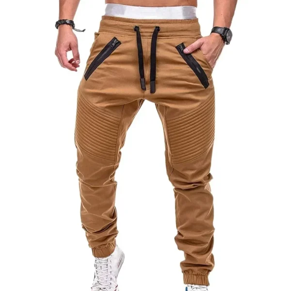 Spring and Autumn Fashion Men's Drawstring Adjustable Pocket Pants New Casual Men's Pants Jogging Slim Fit Striped Clothing - AliExpress 200000343 - Image 2